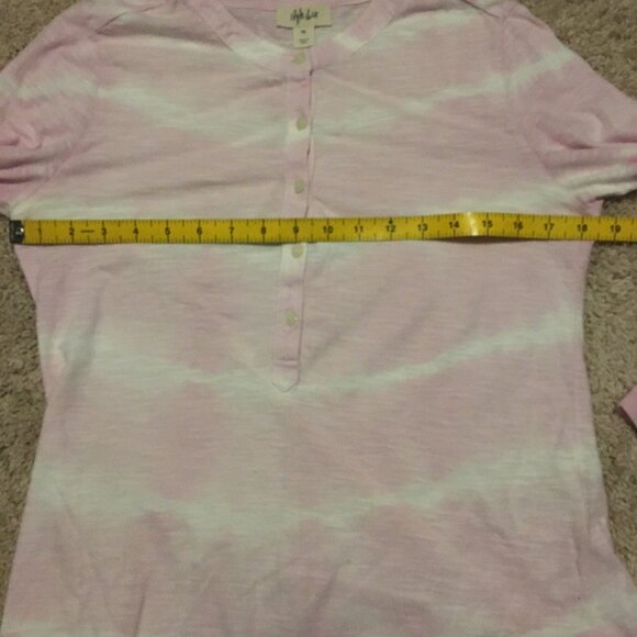 Tie Dye Pink Angel + Clouds Long Sleeve Button Collar Cotton Shirt - Picture 11 of 15